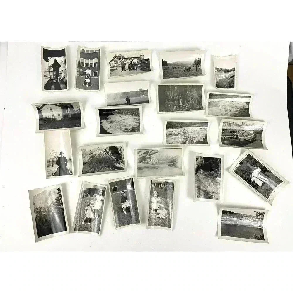 Antique Lot of 21 B&W Photographs 1950s Travel‎ Buildings Estate Find OOAK